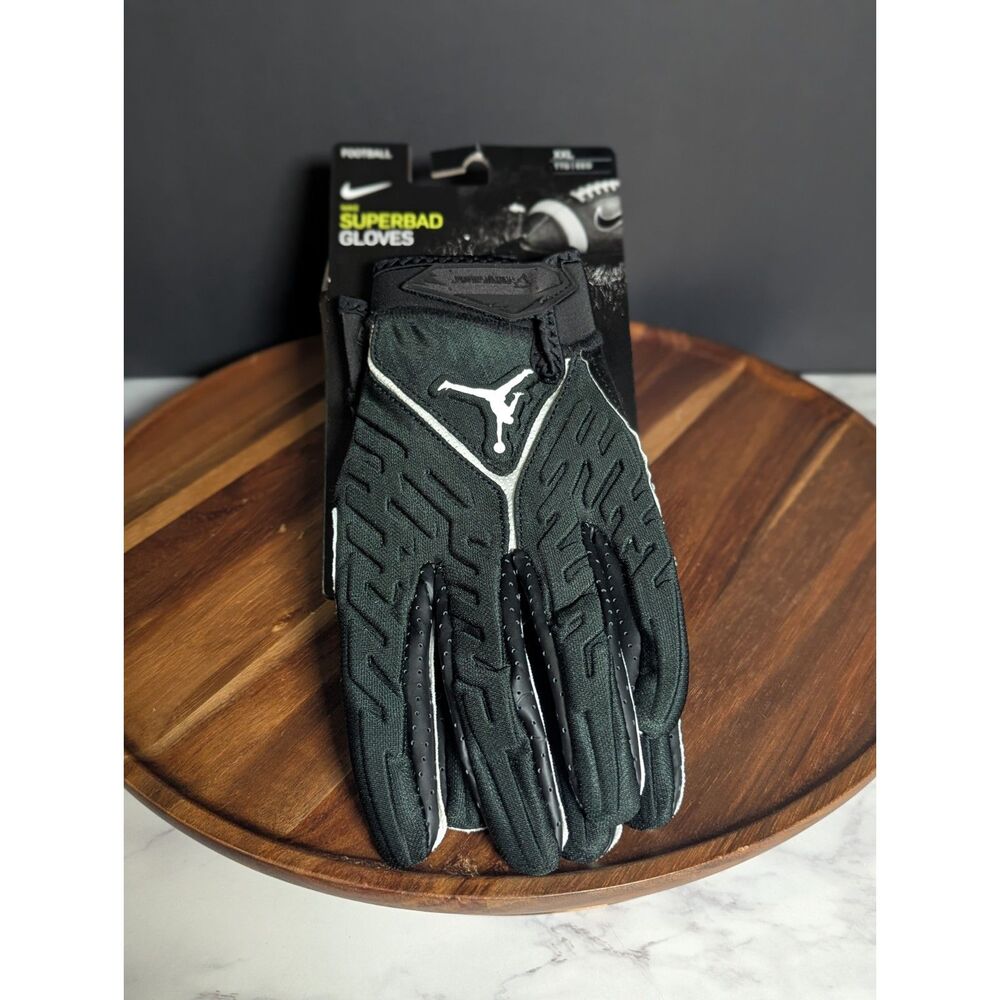Nike Air Jordan Superbad 6.0 Padded Football Gloves Black W DX4476-091 Men's XXL